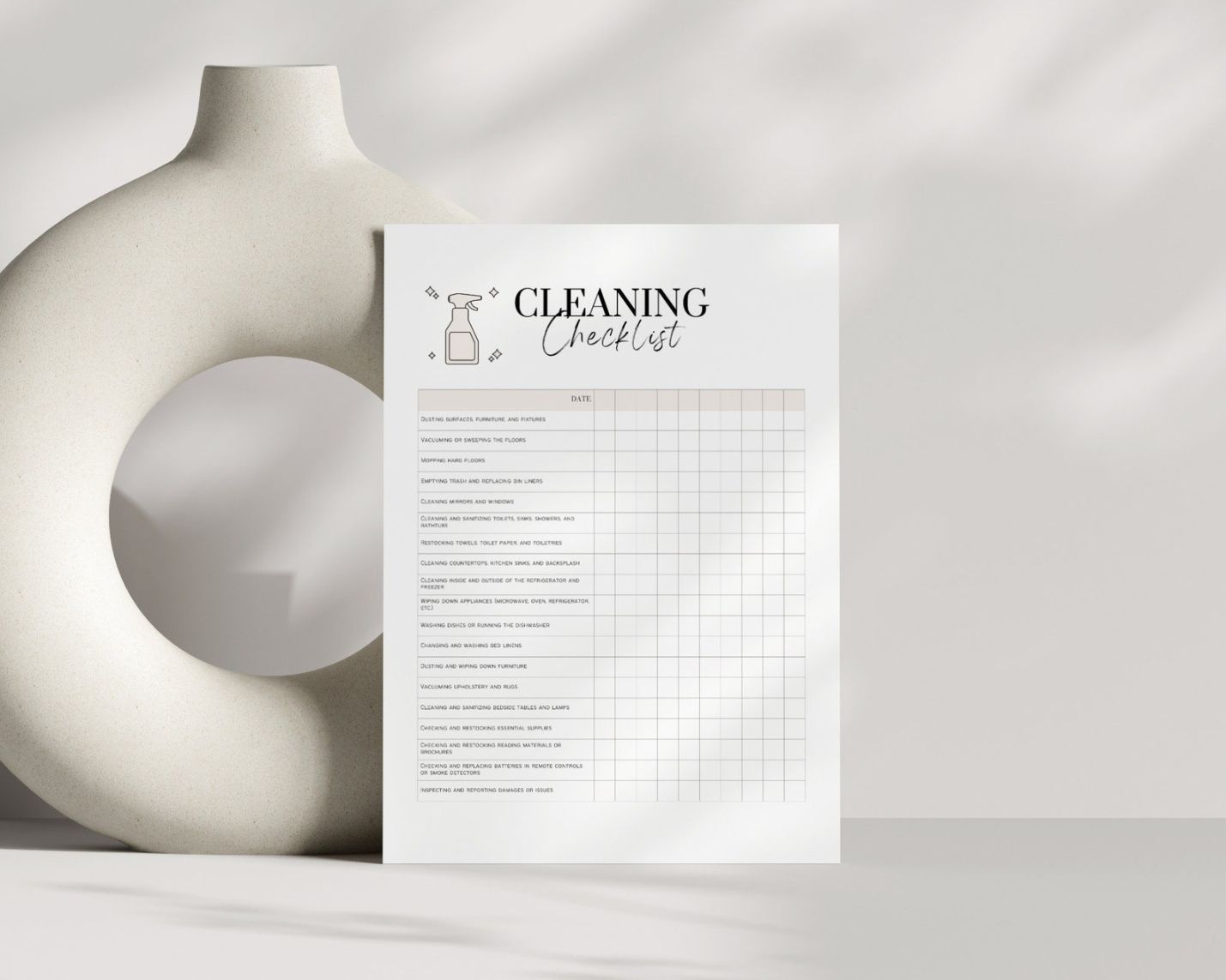 sample editable airbnb cleaning checklist template edit in canva  etsy airbnb cleaning list template example