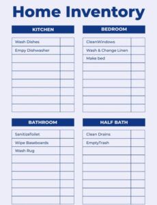 sample free inventory checklist templates  wepik house moving inventory list template pdf