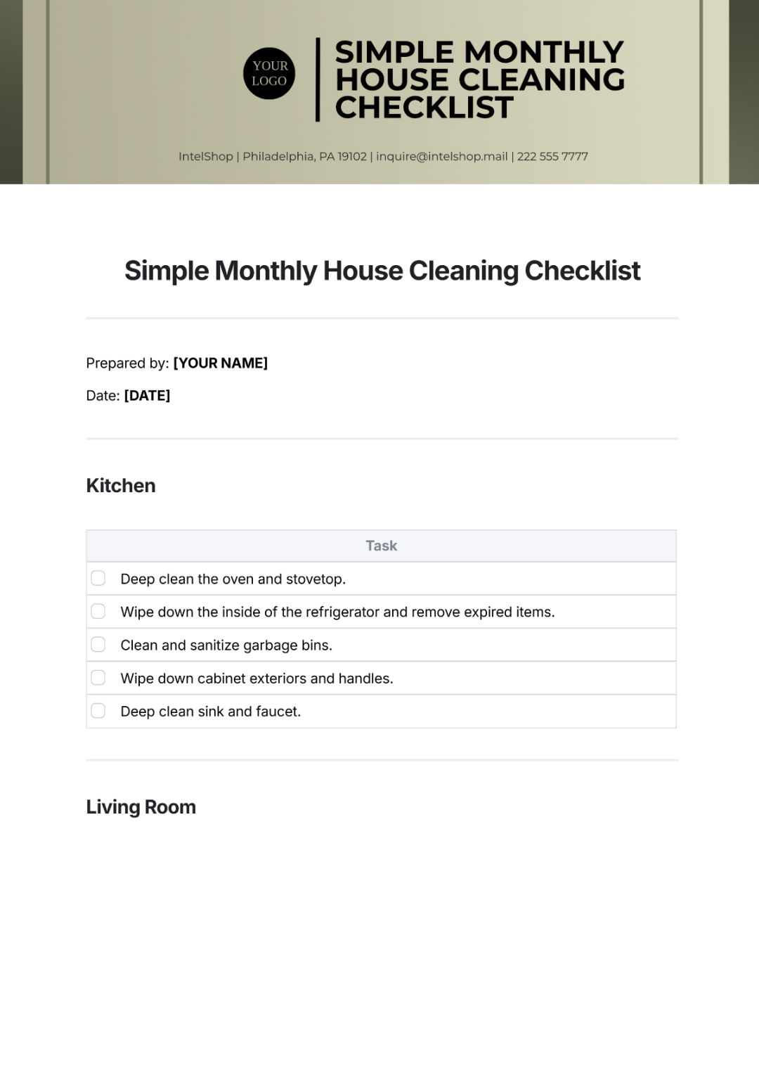 Sample Free Simple Monthly House Cleaning Checklist Template To Edit Online Apartment Cleaning List Template sample free simple monthly house cleaning checklist template to edit online apartment cleaning list template