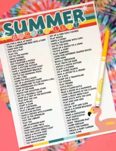 sample summer bucket list for kids  a girl and a glue gun kids summer bucket list template excel