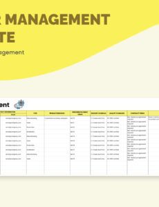 vendor management template in excel google sheets  download  template vendor approved list template