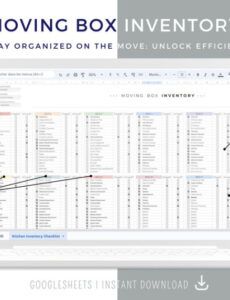 editable moving box inventory template moving planner moving box checklist storage inventory moving moving box inventory list template example