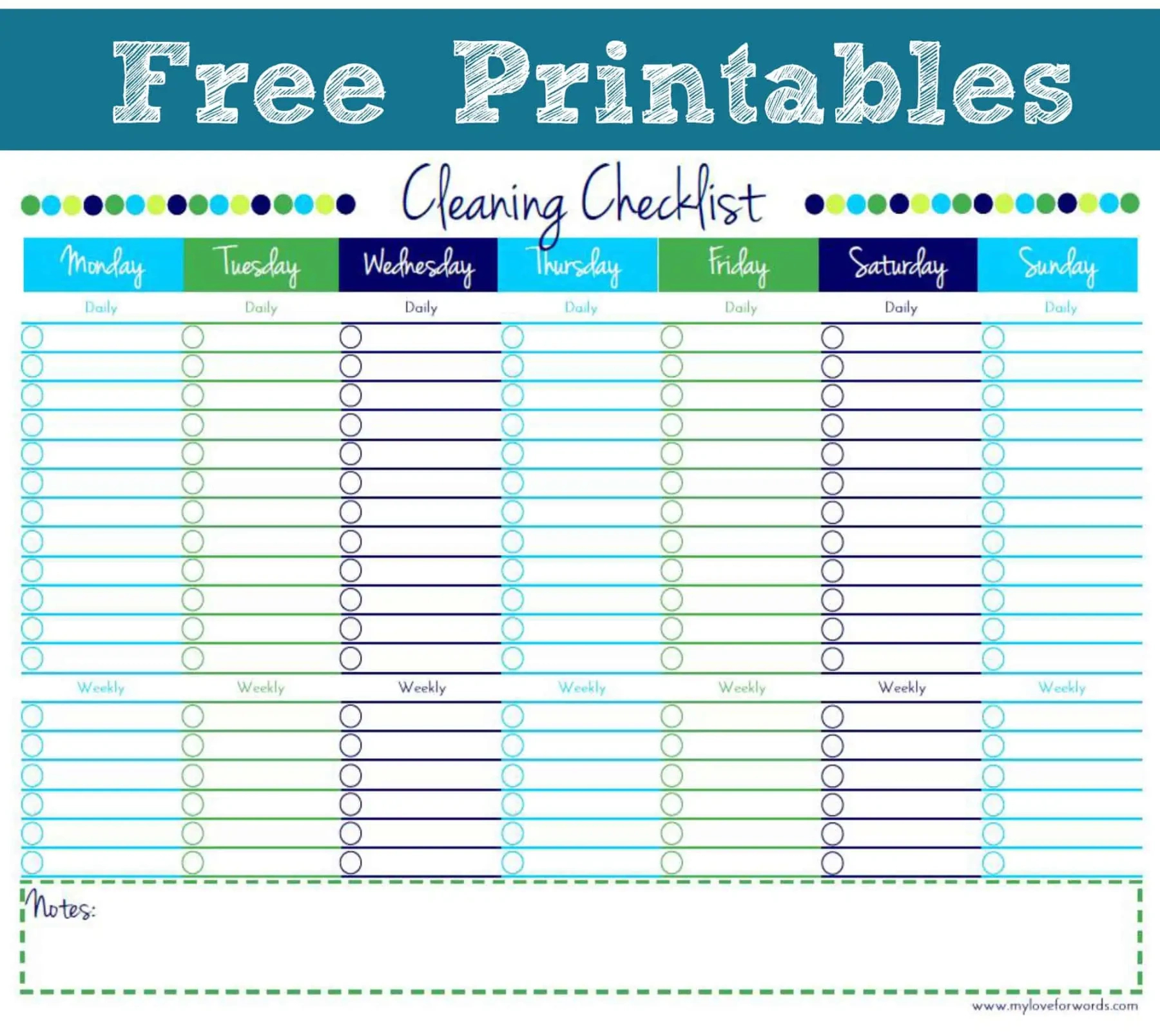 sample cleaning checklist {free printable} general cleaning list template word