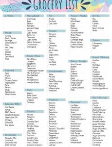 sample grocery budget template google sheets  infoupdate shopping list budget template pdf