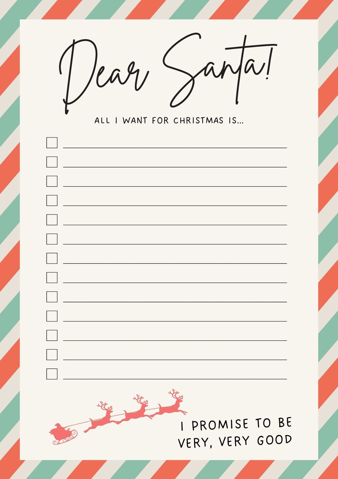 Aesthetic Christmas Wish List Template