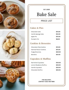 bake-sale-price-list-template