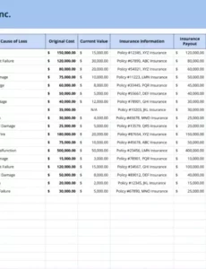 total-loss-inventory-list-template