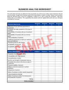 Business Analyst Task List Template