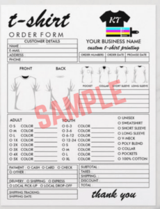 Custom T-Shirt Price List Template